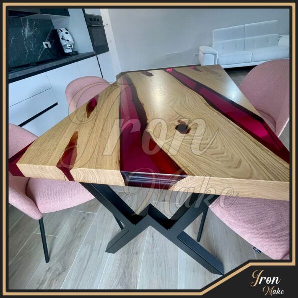 tavolo in legno e resina-barbie2