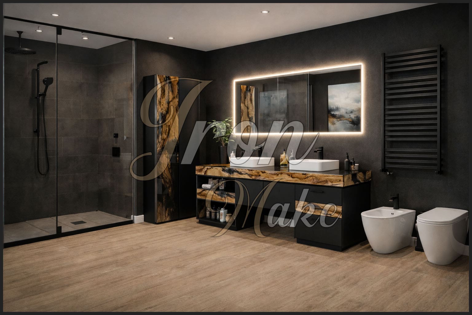 Ambiente Iron Make in legno e resina