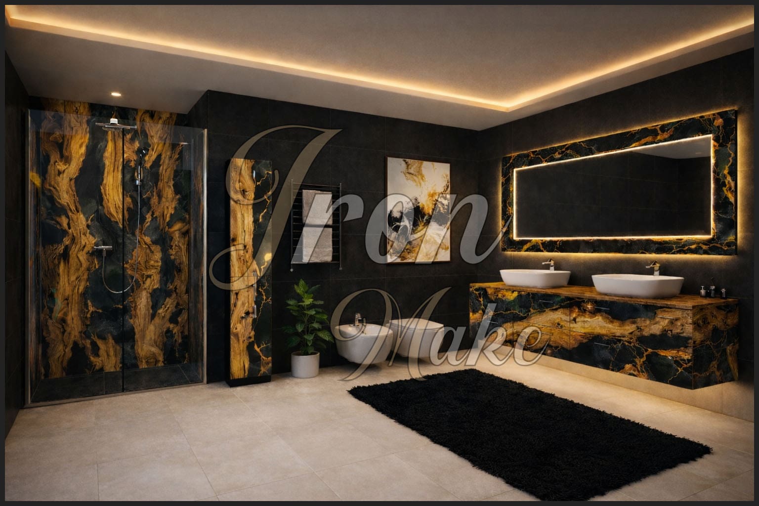 Ambiente Iron Make in legno e resina
