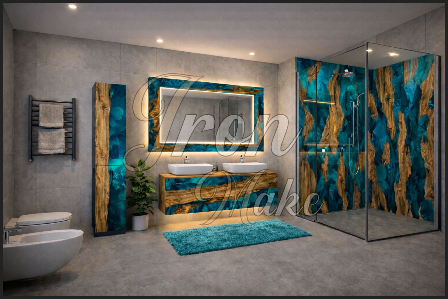 Ambiente Iron Make in legno e resina
