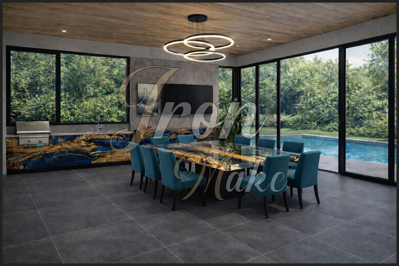Ambiente Iron Make in legno e resina