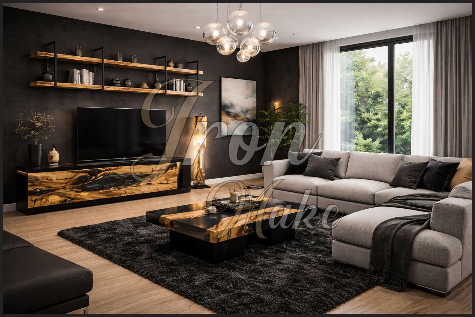 Ambiente Iron Make in legno e resina