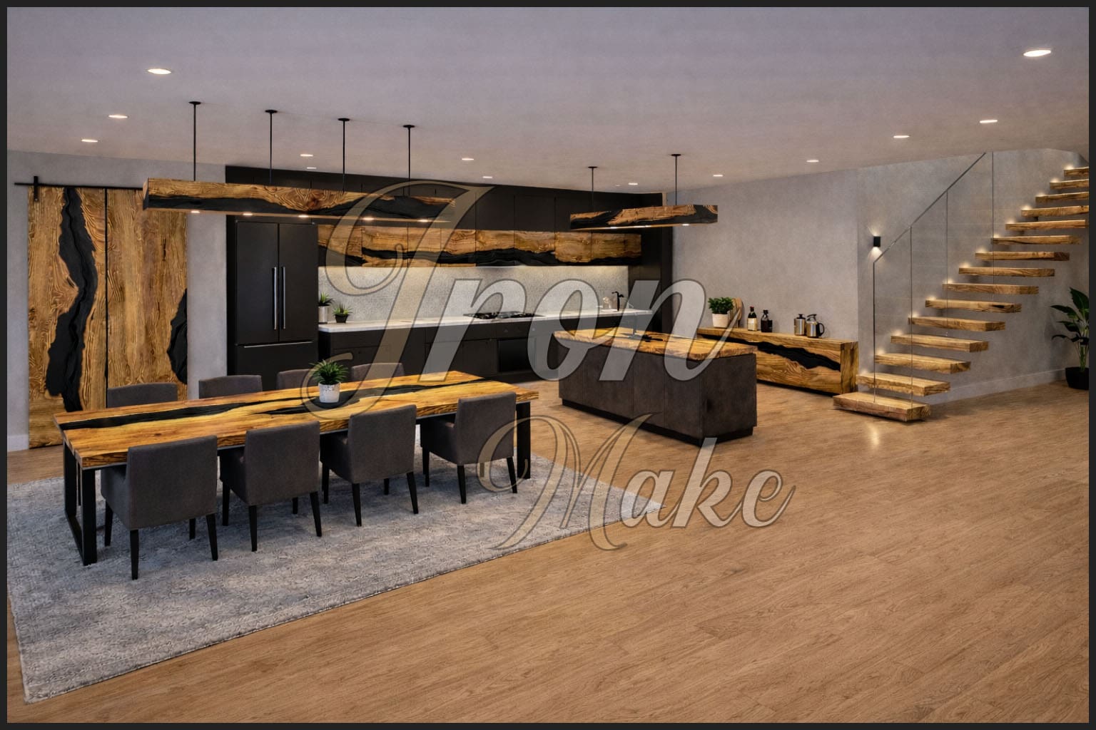 Ambiente Iron Make in legno e resina