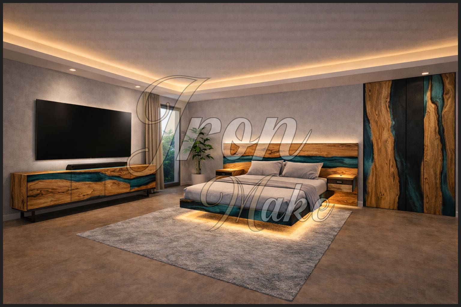 Ambiente Iron Make in legno e resina