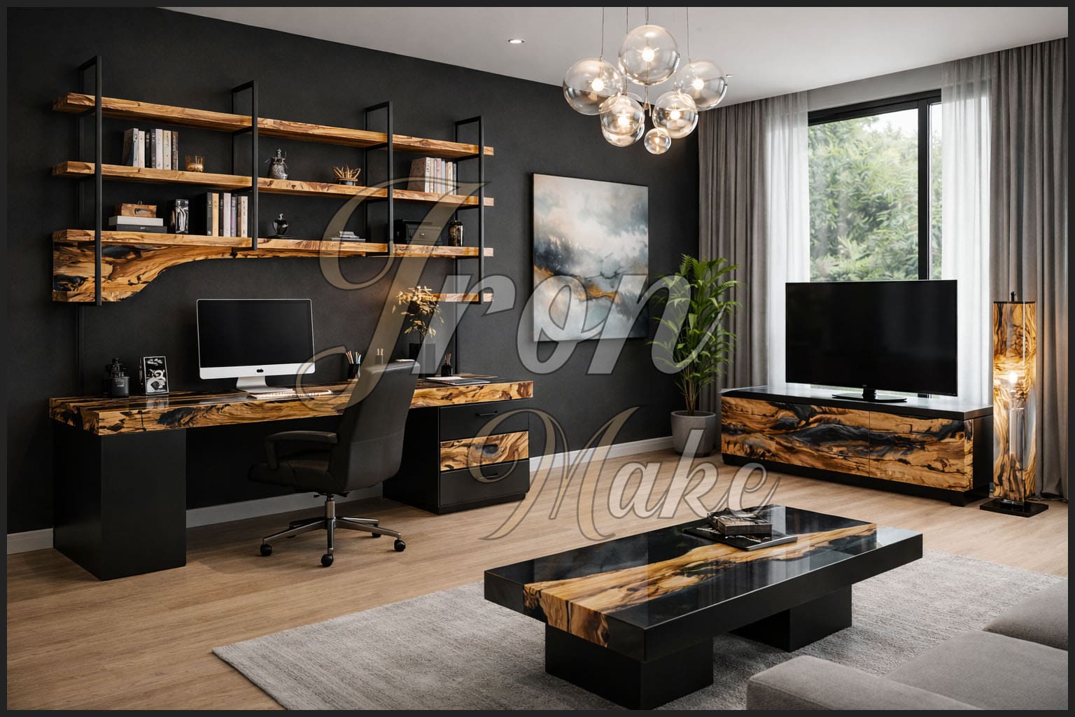Ambiente Iron Make in legno e resina