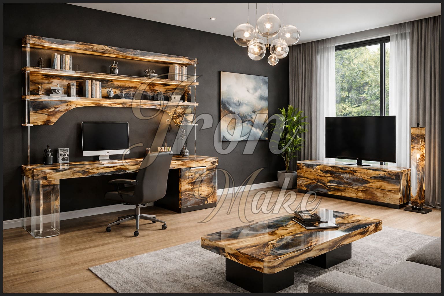 Ambiente Iron Make in legno e resina